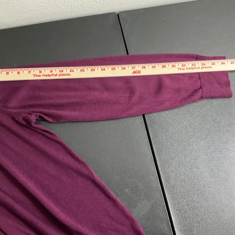 Banana Republic Luxury Blend Sweater Men XL V-Neck Maroon Silk Cotton‎ Cashmere